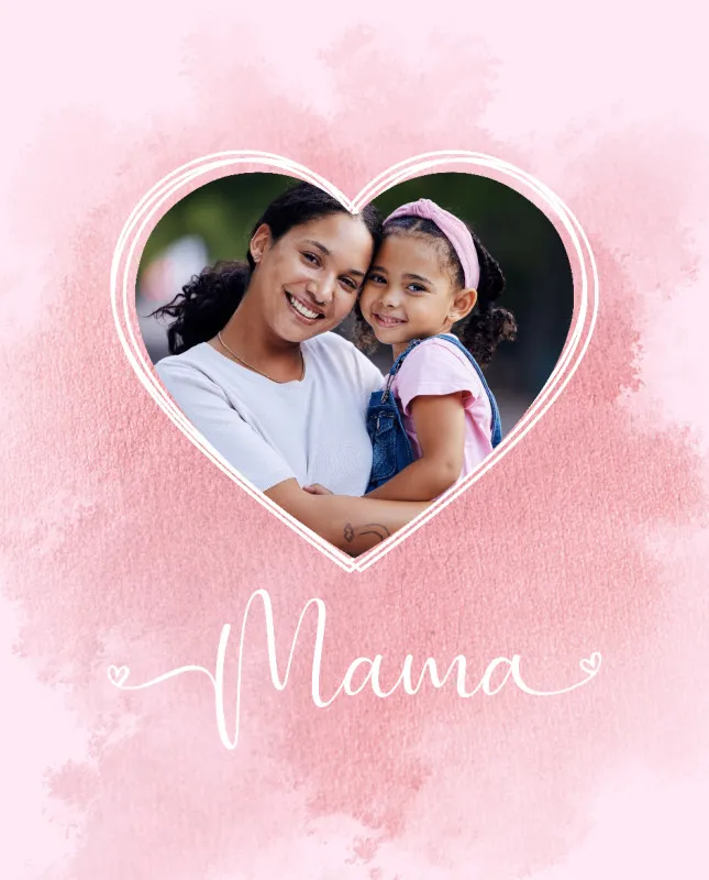 Kuscheldecke für Mamas 125 x 155 cm - mit Foto personalisierbar - Fotodecke selbst gestalten - Geschenkidee Muttertag, Geburtstag - Mama Herz