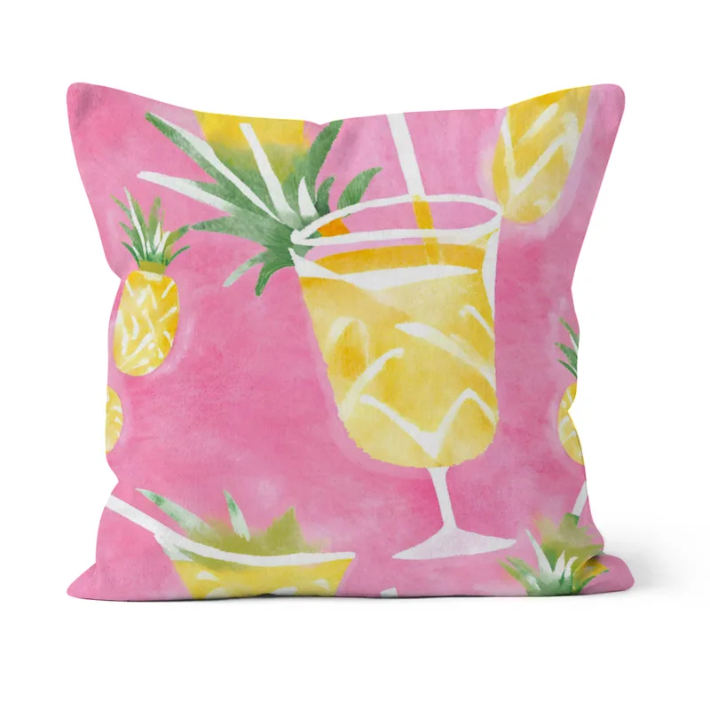 Samtkissenbezug All-Over Tropical Cocktail
