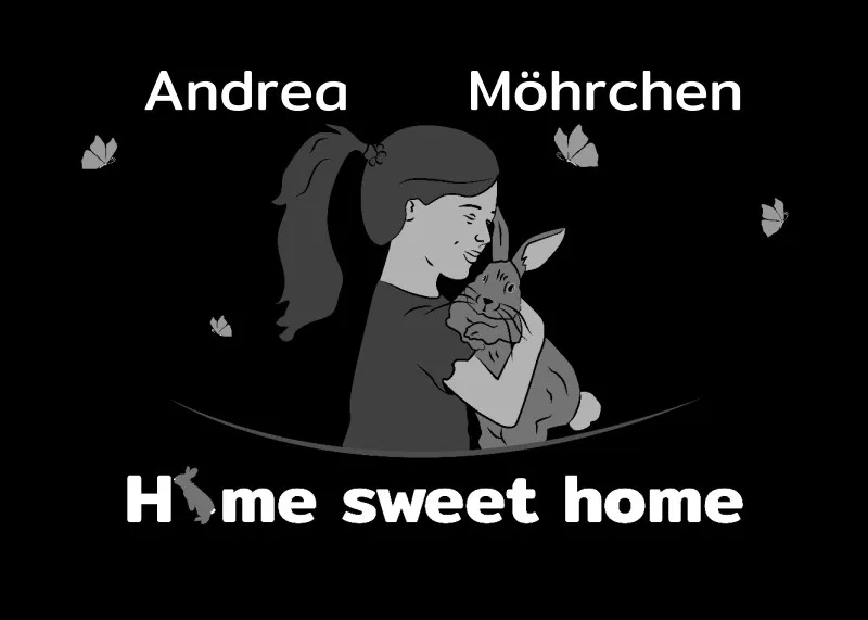 Personalisierte Fußmatte Pärchen mit Hund und Katze schwarz 70 x 50 cm