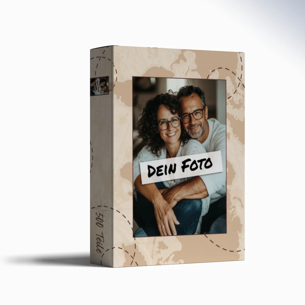 Fotopuzzle mit eigenem Bild - Fotopuzzle selbst gestalten 2000 Teile - Schachtel Weltreise - Puzzle mit Foto personalisiert - Geschenk Geburtstag Weltreise 2000 Teile Quer
