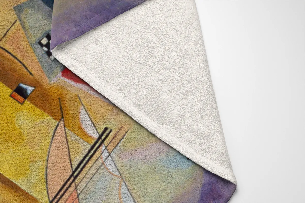 Kuscheldecke Gelb,rot und blau Kandinsky