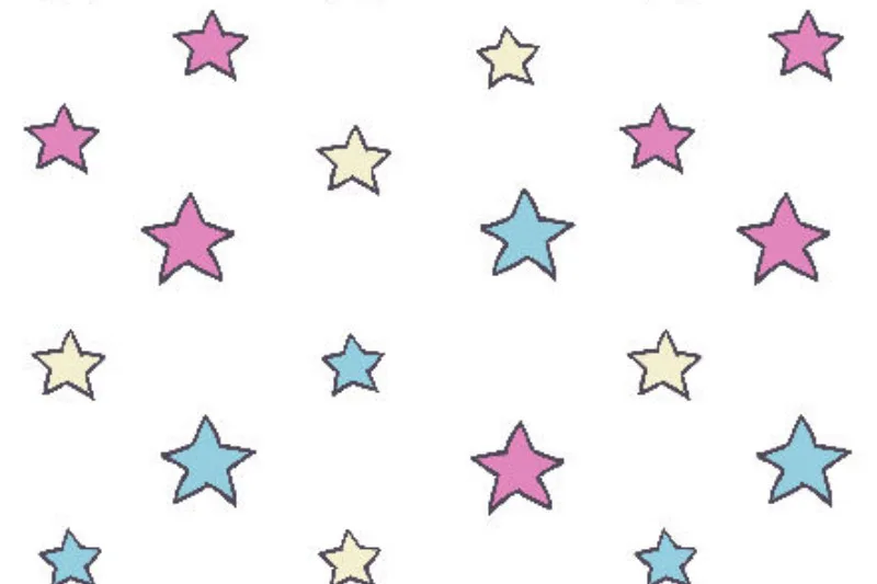 Kinderbettwäsche-Set Colorful Stars Mikrofaser