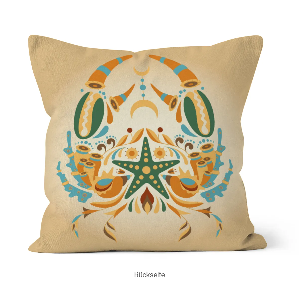 Samtkissen Zodiac Art – Löwe floral