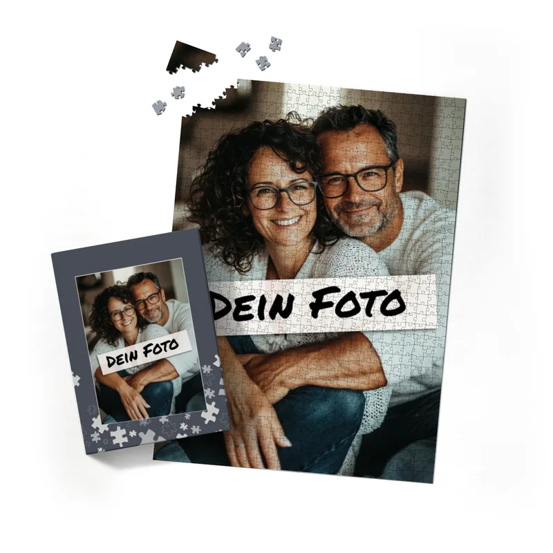 Fotopuzzle mit eigenem Bild - Puzzle selbst gestalten 2000 Teile Hochformat - Schachtel Puzzleteile - Geschenk Geburtstag