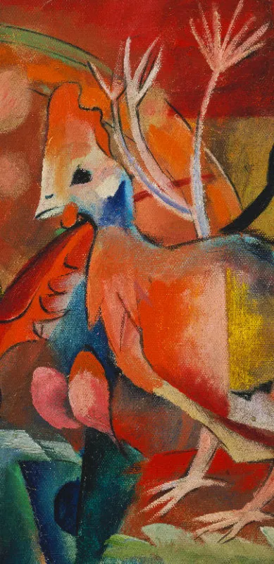 Handtuch Bild mit Vögeln - Franz Marc