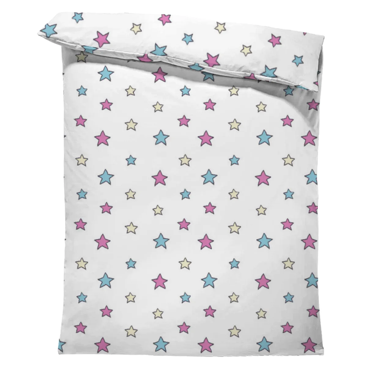 Kinderbettwäsche-Set Colorful Stars Mikrofaser