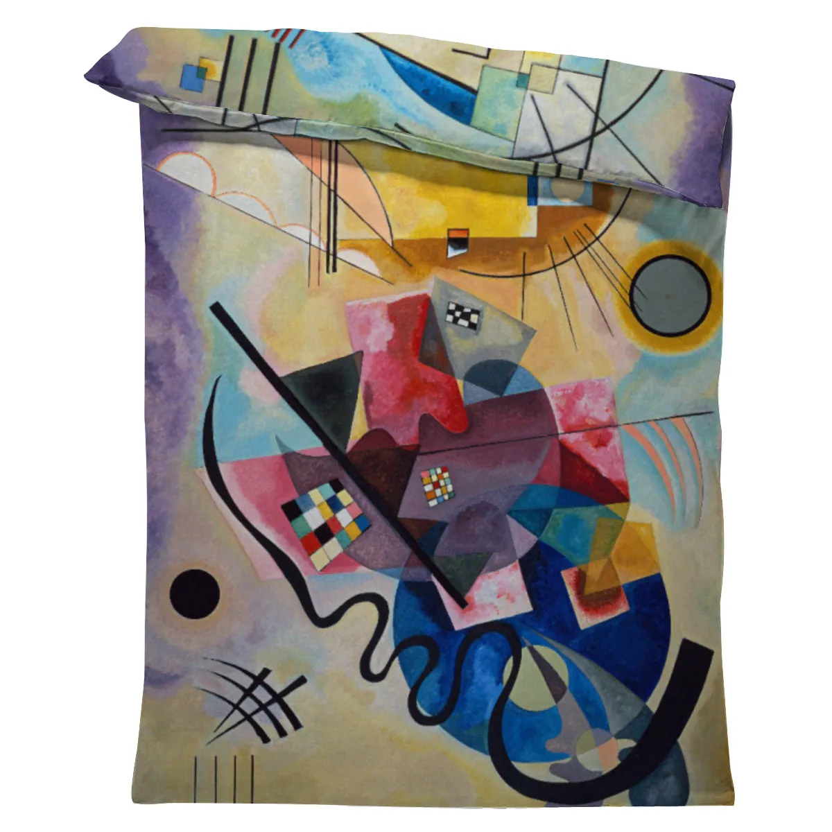Motivbettwäsche Kandinsky - Gelb,rot und blau Mikrofaser