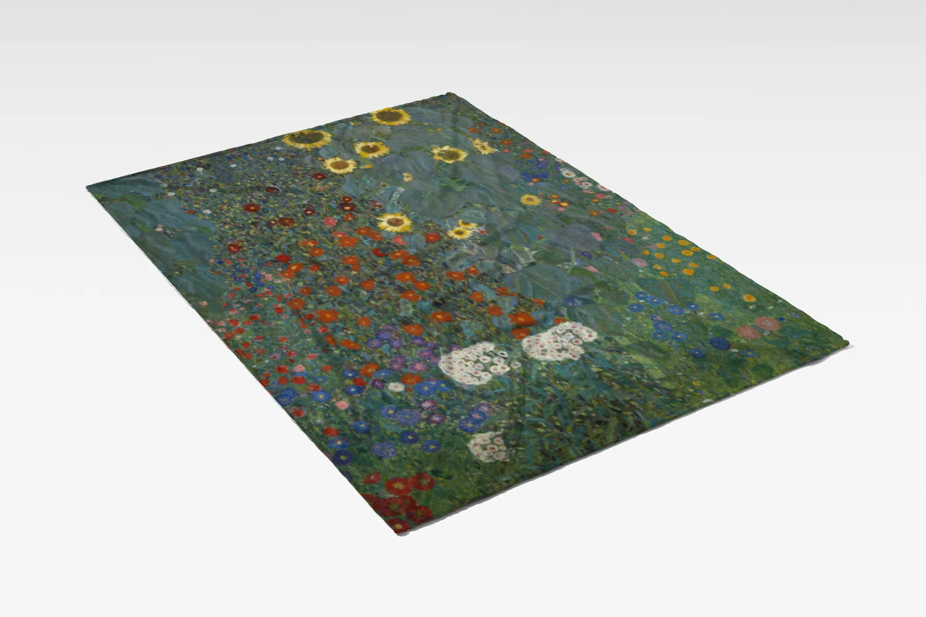 Kuscheldecke Bauerngarten mit Sonnenblumen Klimt
