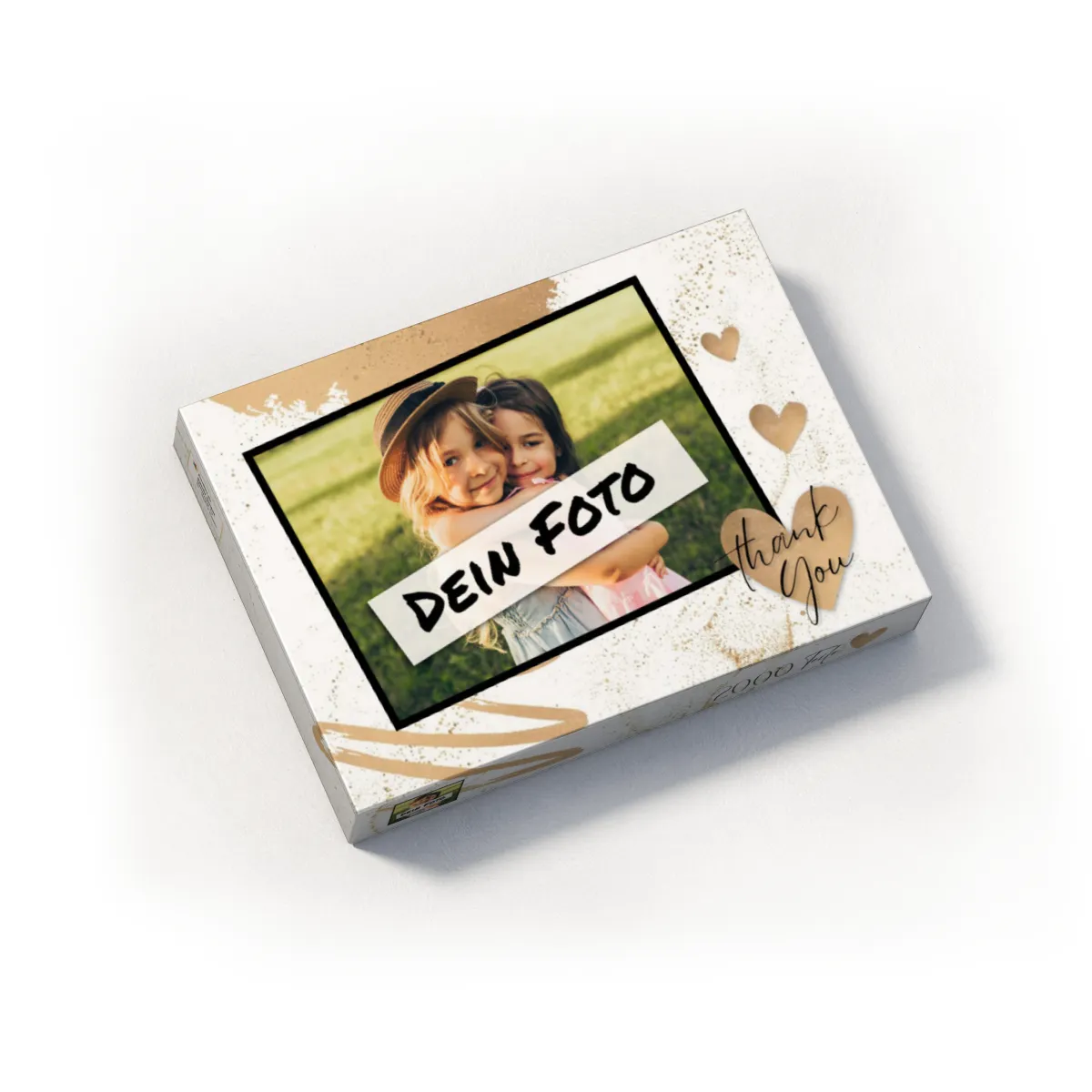 Fotopuzzle mit eigenem Bild - Puzzle selbst gestalten 1000 Teile - Schachtel Thank you - mit Foto personalisiert - Geschenk Geburtstag, Freundschaft