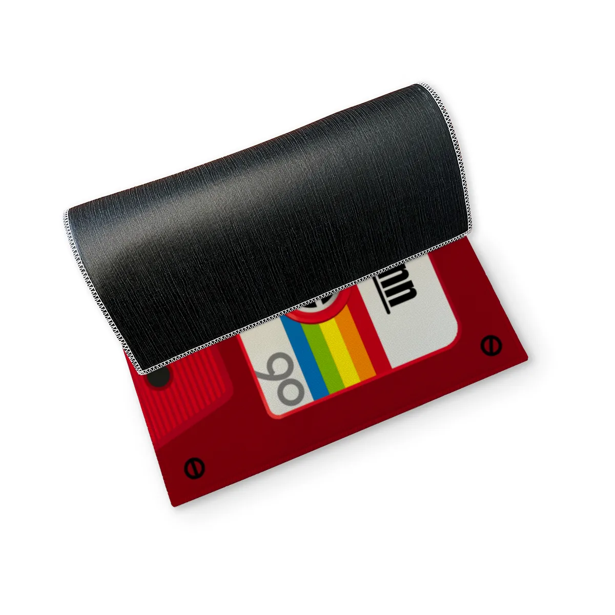 Fußmatte mit Namen personalisierbar - Geschenkidee Einzug, Geburtstag, Richtfest, Umzug - Fussmatte mit Namen - Motiv Kassette rot 70 x 50 cm