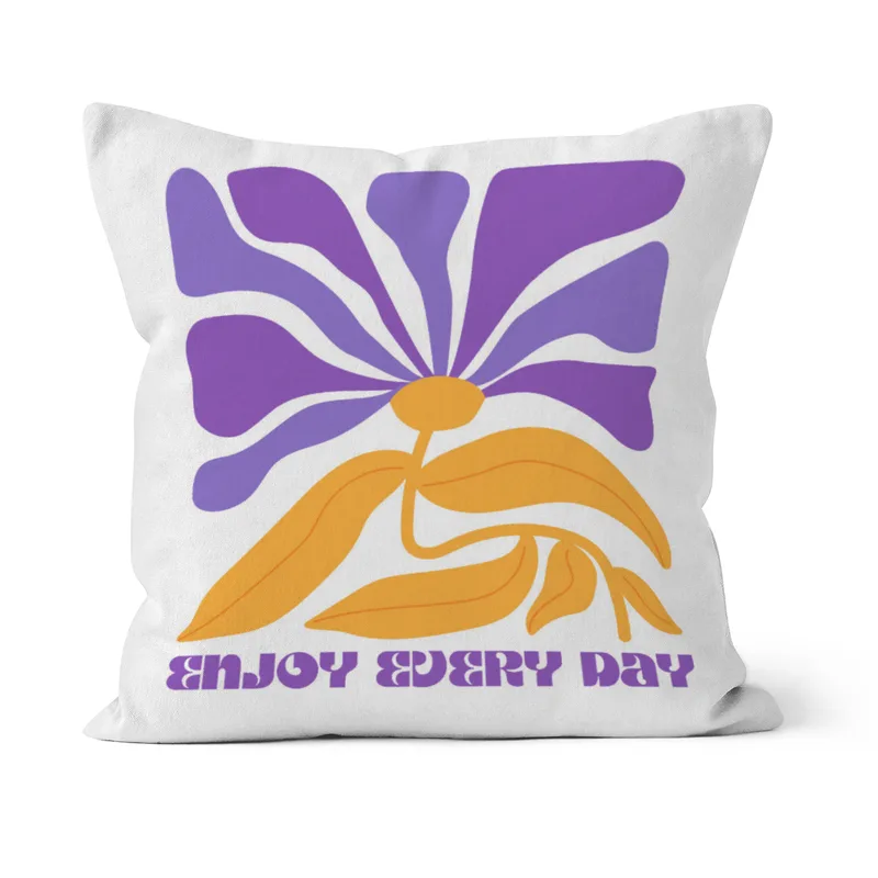 Samtkissenbezug Flower Abstrakt Enjoy ervery day