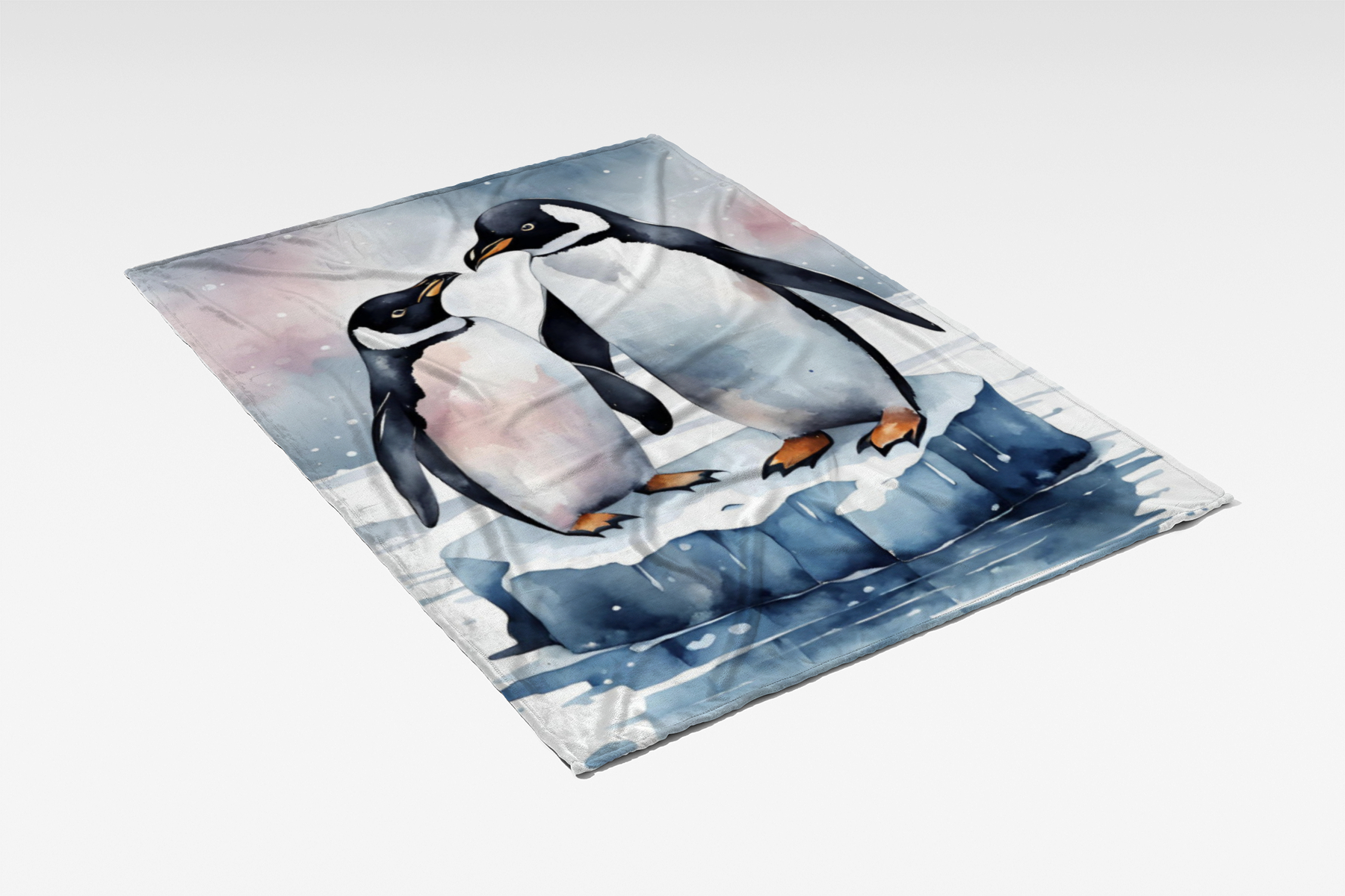 Kuscheldecke Pinguine auf Eisscholle