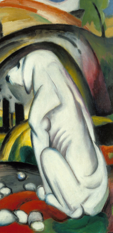 Badetuch Der weiße Hund - Franz Marc