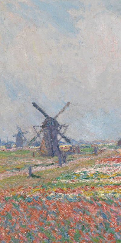 Handtuch Tulpenfelder in der Nähe von Den Haag - Claude Monet