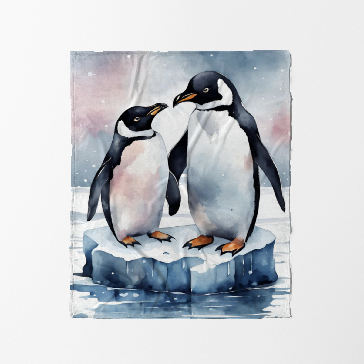 Kuscheldecke Pinguine auf Eisscholle