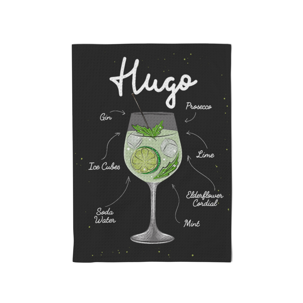 Geschirrtuch Hugo Cocktail