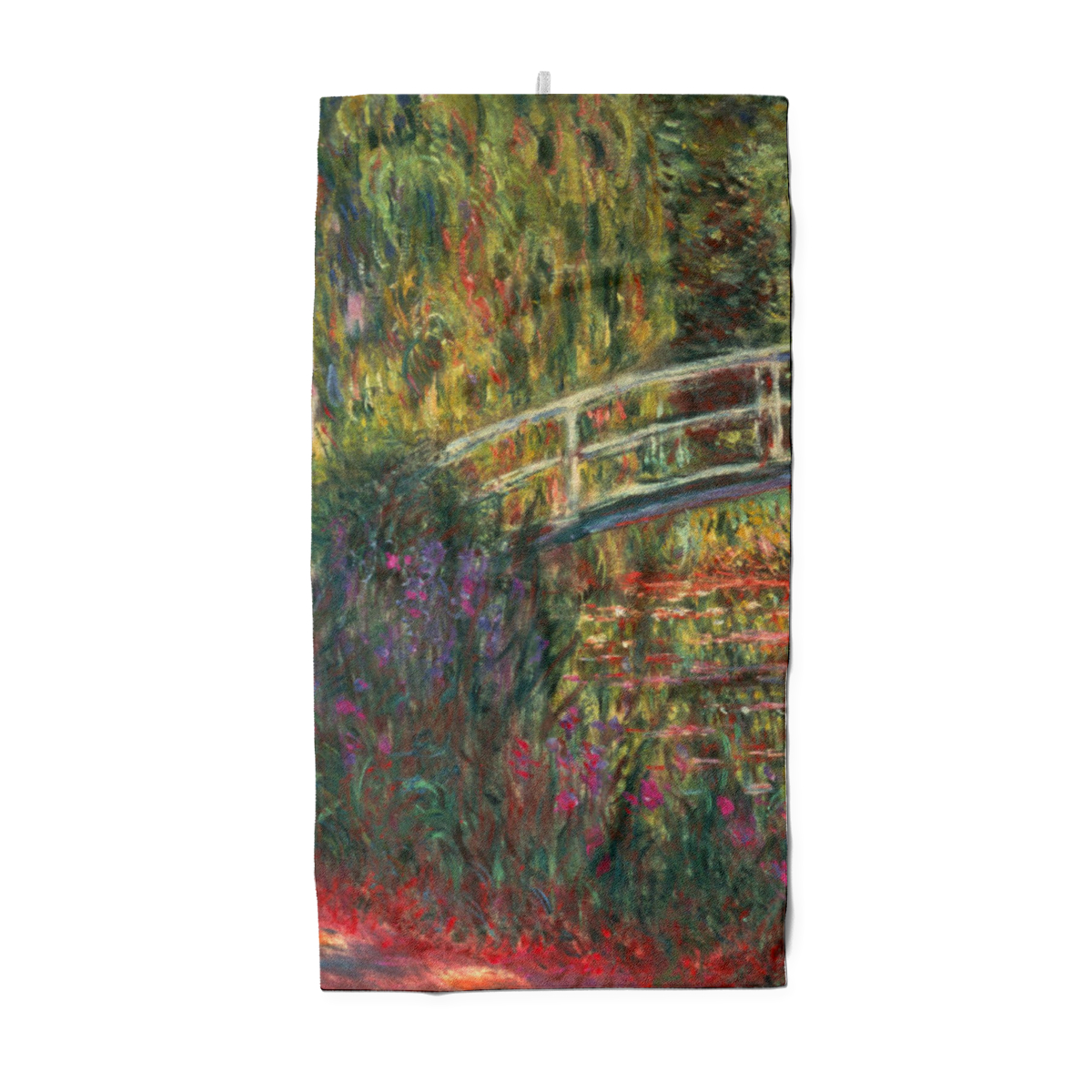 Duschtuch Japanische Brücke im Garten von Giverny - Claude Monet