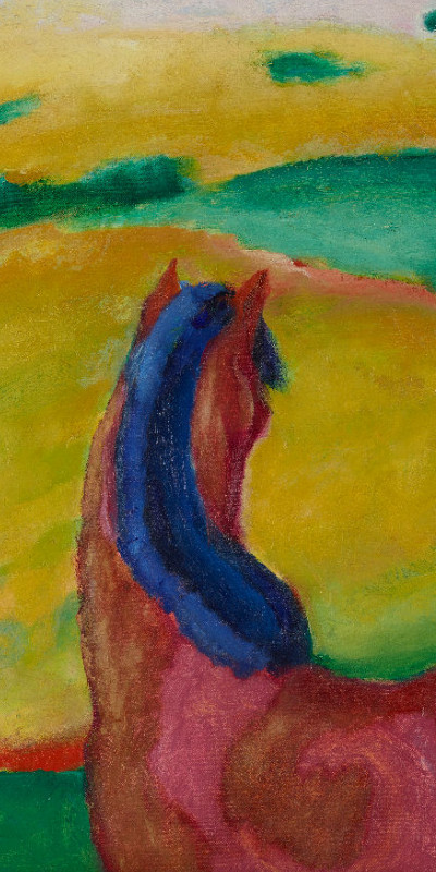 Duschtuch Pferd in Landschaft - Franz Marc